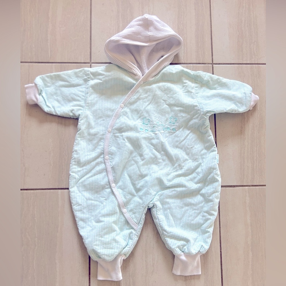 ❤️4 for $25❤️ Vintage 100% cotton‎ snap button one piece 9 M